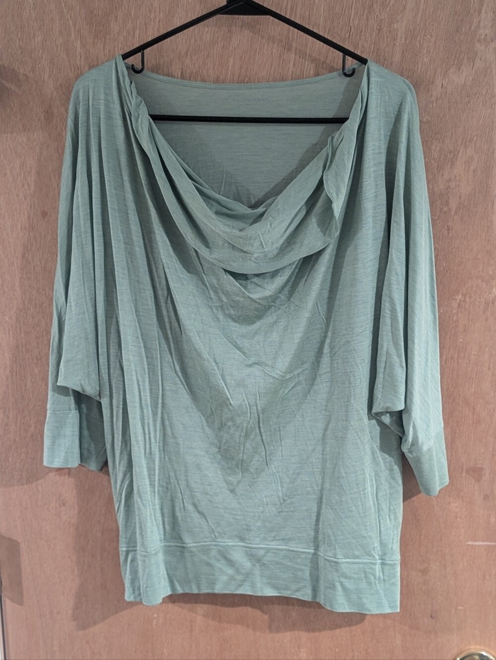 Eileen Fisher Seafoam Draped Cowl-Neck Tunic